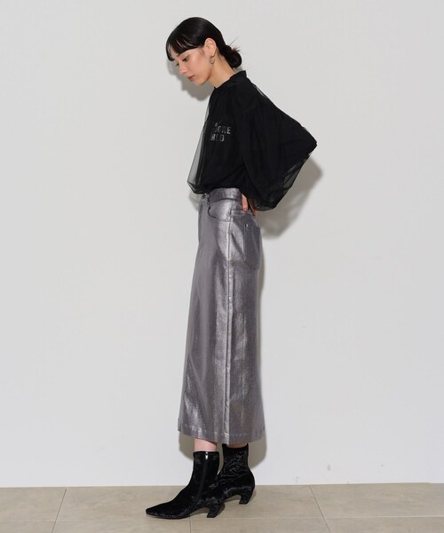 GALLEST（ギャレスト）の「◆チュールフォルムブラウス（シャツ/ブラウス・レディース・ライトブルー/ブラック/アイボリー・38）」の14枚目の写真