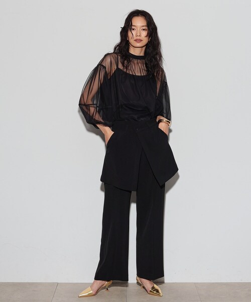 GALLEST（ギャレスト）の「◆チュールフォルムブラウス（シャツ/ブラウス・レディース・ライトブルー/ブラック/アイボリー・38）」の17枚目の写真