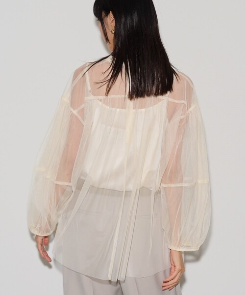 GALLEST（ギャレスト）の「◆チュールフォルムブラウス（シャツ/ブラウス・レディース・ライトブルー/ブラック/アイボリー・38）」の20枚目の写真