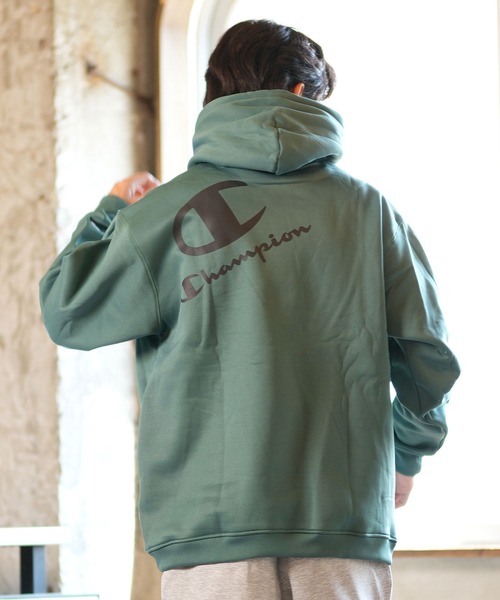Champion(チャンピオン)の「CHAMPION/チャンピオン プルオーバーパーカー バックプリント ルーズシルエット セットアップ対応 ユニセックス C3-AS104(パーカー・メンズ・グレー/ブラック/グリーン・XL/L/M)」の20枚目の写真