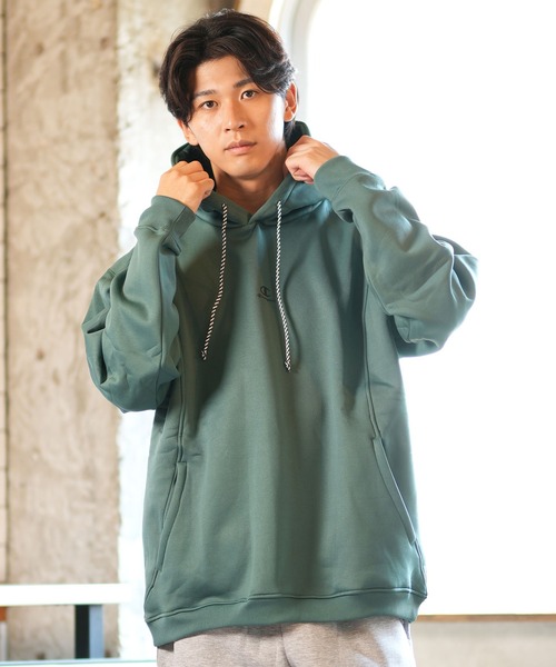 Champion(チャンピオン)の「CHAMPION/チャンピオン プルオーバーパーカー バックプリント ルーズシルエット セットアップ対応 ユニセックス C3-AS104(パーカー・メンズ・グレー/ブラック/グリーン・XL/L/M)」の16枚目の写真