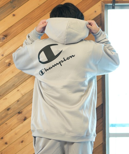 Champion(チャンピオン)の「CHAMPION/チャンピオン プルオーバーパーカー バックプリント ルーズシルエット セットアップ対応 ユニセックス C3-AS104(パーカー・メンズ・グレー/ブラック/グリーン・XL/L/M)」の12枚目の写真