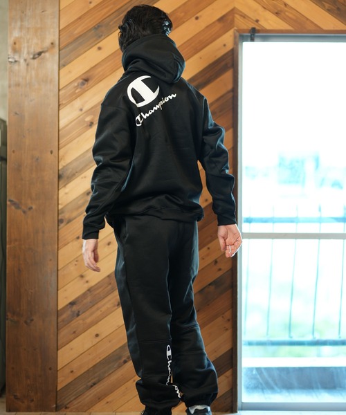 Champion(チャンピオン)の「CHAMPION/チャンピオン プルオーバーパーカー バックプリント ルーズシルエット セットアップ対応 ユニセックス C3-AS104(パーカー・メンズ・グレー/ブラック/グリーン・XL/L/M)」の10枚目の写真