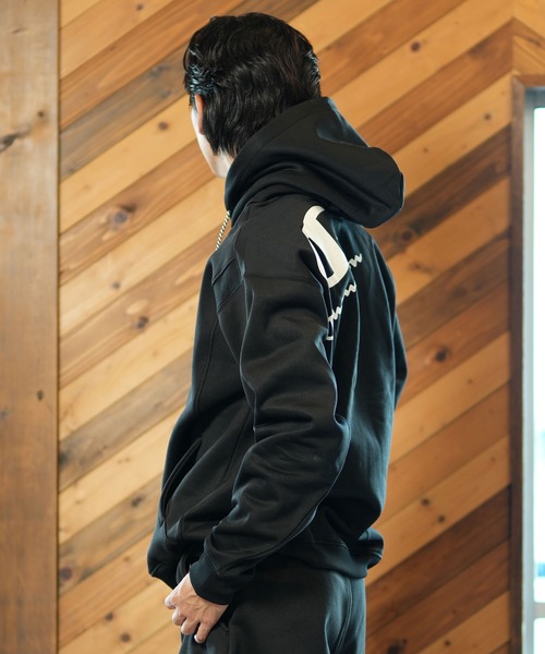 CHAMPION チャンピオン ZIP HOODED SHIRT ブラック XL C3-BS110 90