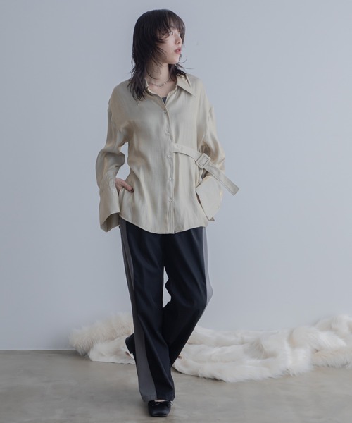 VACANCY（ヴァカンシー）の「ウエストベルトオーバーシャツ（シャツ/ブラウス・レディース・イエロー/その他・FREE）」の17枚目の写真