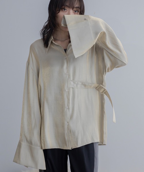 VACANCY（ヴァカンシー）の「ウエストベルトオーバーシャツ（シャツ/ブラウス・レディース・イエロー/その他・FREE）」の4枚目の写真