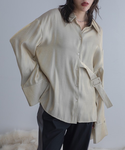VACANCY（ヴァカンシー）の「ウエストベルトオーバーシャツ（シャツ/ブラウス・レディース・イエロー/その他・FREE）」の3枚目の写真