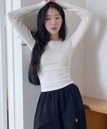 A'GEM/9 × .kom 『muah muah/ムーアムーア』 SLIM FIT REGULAR LONG SLEEVE T-SHIRT/スリムフィットレギュラーロングシャツ