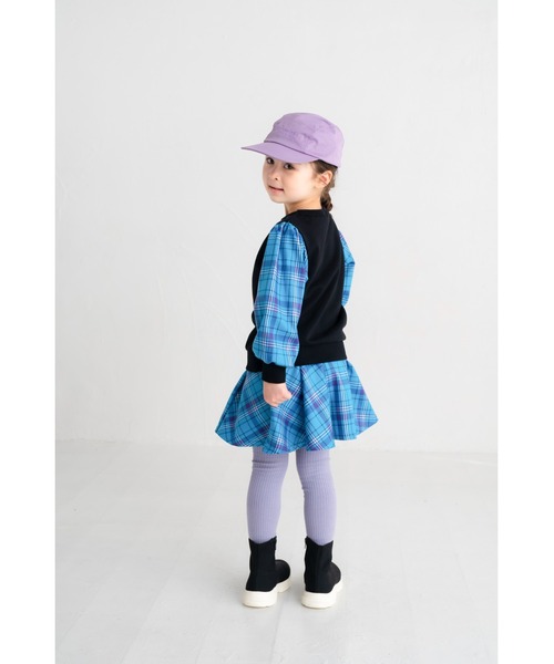 maarook(マルーク)の「タータンチェックサーキュラースカート(スカート・キッズ・ブルー・120cm/130cm/110cm)」の3枚目の写真