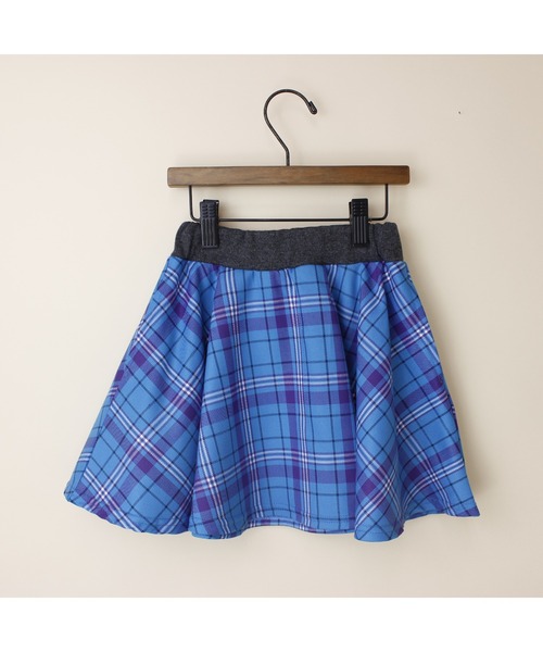 maarook(マルーク)の「タータンチェックサーキュラースカート(スカート・キッズ・ブルー・120cm/130cm/110cm)」の5枚目の写真