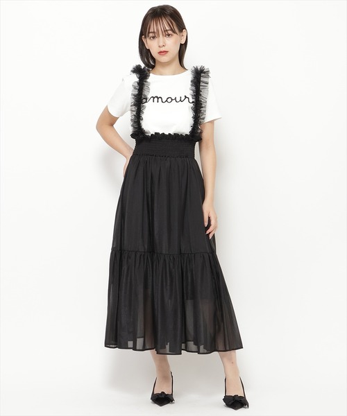 スカート REDYAZEL REDYAZEL スカート フロントジップバイカラーミディスカート