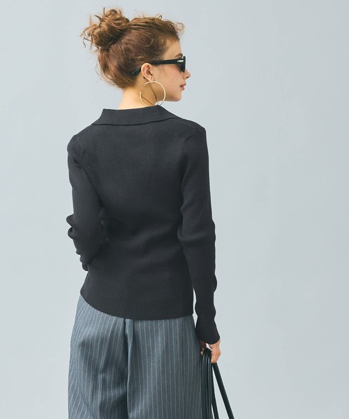 coca(coca)(コカ)の「【WEB限定セール】リブポロニット(ニット/セーター・レディース・ブラック/アイボリー/B/A・L/M)」の17枚目の写真