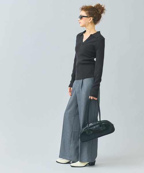 coca(coca)(コカ)の「【WEB限定セール】リブポロニット(ニット/セーター・レディース・ブラック/アイボリー/B/A・L/M)」の18枚目の写真