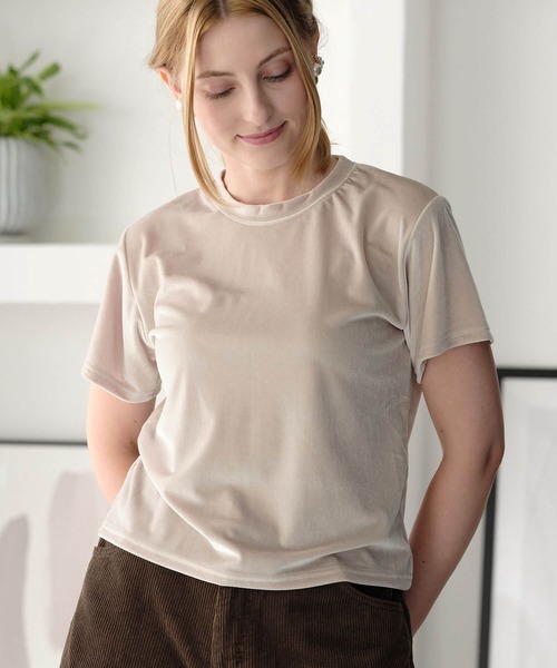 TEO ベロアTシャツ　SM 新品 セール】ベロアTシャツ（Tシャツ/カットソー）｜EVERYDAY I LIKE
