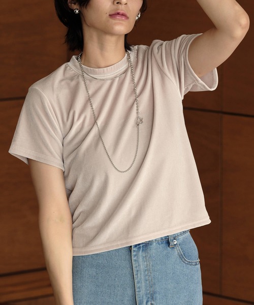 TEO ベロアTシャツ　SM 新品 TEO ベロアTシャツ SM 新品 セール】ベロアTシャツ（Tシャツ