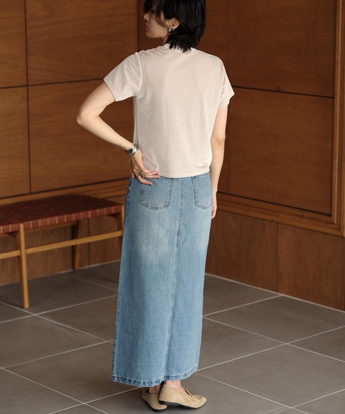 Mia (ミア)の「ベロアTシャツ(Tシャツ/カットソー・レディース・ベージュ/アイボリー/ブラック・FREE)」の11枚目の写真