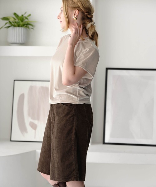 ベロアTシャツ（Tシャツ/カットソー）｜Mia （ミア）の