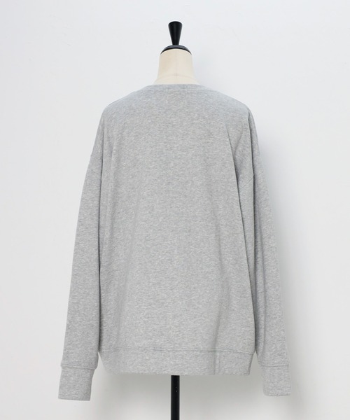 トレーナー スウェット foil print big sweat / オーバーサイズ箔プリントスウェット レディース ENC トレーナー スウェット foil print big sweat / オーバー