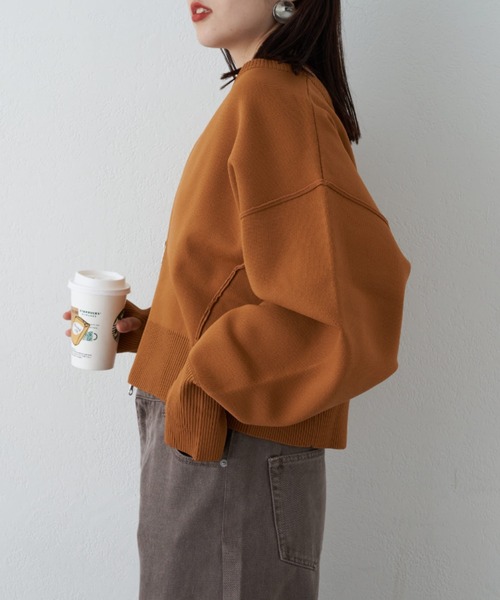 ニット セーター スポンディッシュ2wayZIPカーデ レディース CIAOPANIC TYPY ニット セーター スポンディッシュ2wayZIPカーデ