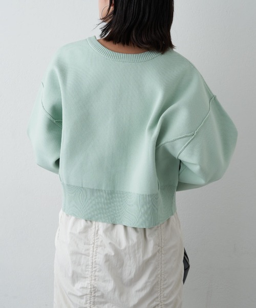 CIAOPANIC TYPY(チャオパニックティピー)の「スポンディッシュ2wayZIPカーデ(ニット/セーター・レディース・ライトブラウン/グレー/オフホワイト/レッド/ピンク/ブラック/ミント/ブルー・ONE SIZE)」の10枚目の写真