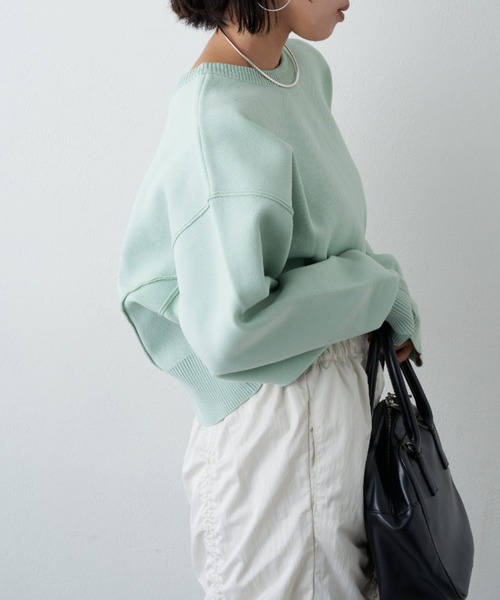 CIAOPANIC TYPY(チャオパニックティピー)の「スポンディッシュ2wayZIPカーデ(ニット/セーター・レディース・ライトブラウン/グレー/オフホワイト/レッド/ピンク/ブラック/ミント/ブルー・ONE SIZE)」の19枚目の写真