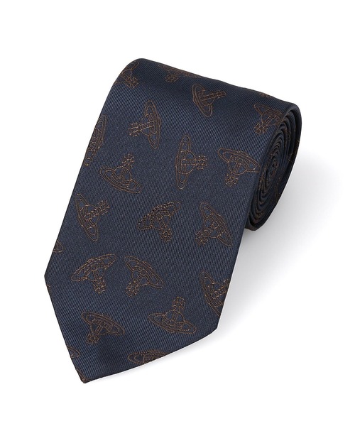 Vivienne Westwood MAN(ヴィヴィアンウエストウッドマン)の「“ANGLO ORB” ネクタイ【249403 TIE85】(ネクタイ・メンズ・バーガンディー/ダークブルー/ブラック・FREE)」の2枚目の写真