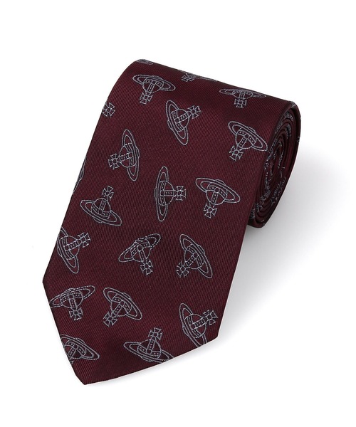 Vivienne Westwood MAN(ヴィヴィアンウエストウッドマン)の「“ANGLO ORB” ネクタイ【249403 TIE85】(ネクタイ・メンズ・バーガンディー/ダークブルー/ブラック・FREE)」の3枚目の写真