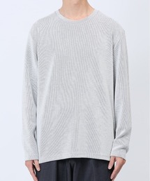 m.f.editorial | 【ストレッチ】m.f.エディトリアル メンズ ふくれケーブル クルーネック長袖Tシャツ(Tシャツ/カットソー)