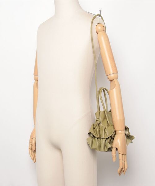 poiregnee（ポワニェ）の「［select］フリルミニバッグ（ショルダーバッグ・レディース・シルバー/ブラック/アイボリー/カーキ・FREE）」の22枚目の写真