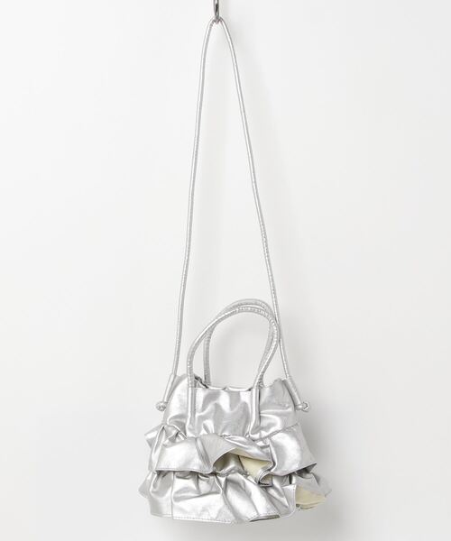 poiregnee（ポワニェ）の「［select］フリルミニバッグ（ショルダーバッグ・レディース・シルバー/ブラック/アイボリー/カーキ・FREE）」の17枚目の写真