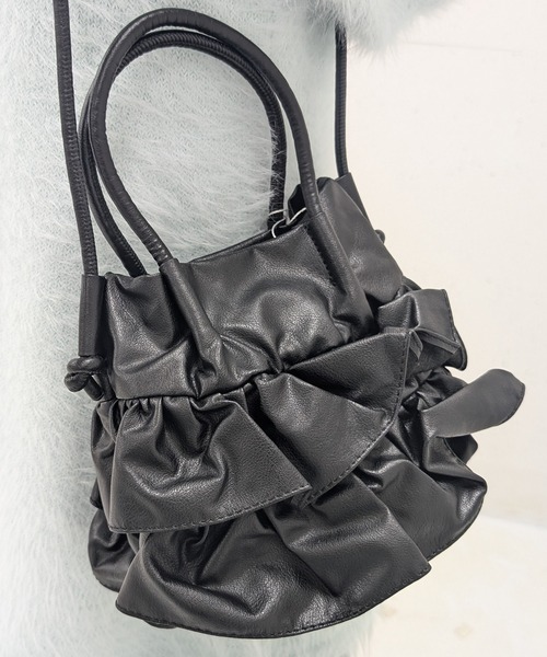 poiregnee（ポワニェ）の「［select］フリルミニバッグ（ショルダーバッグ・レディース・シルバー/ブラック/アイボリー/カーキ・FREE）」の10枚目の写真