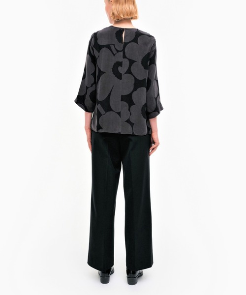 marimekko（マリメッコ）の「【ASIA　EXCLUSIVE】Mundina Unikko / cupro　cut and sew（Tシャツ/カットソー・レディース・ブラック・34/36/38/40）」の3枚目の写真