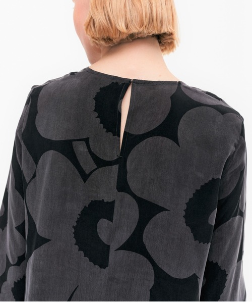marimekko（マリメッコ）の「【ASIA　EXCLUSIVE】Mundina Unikko / cupro　cut and sew（Tシャツ/カットソー・レディース・ブラック・34/36/38/40）」の4枚目の写真