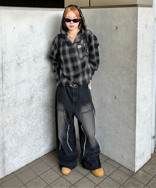 sedacle（セダクル）の「アソートフードシャツ（シャツ/ブラウス・メンズ・ベージュ/ブラック/カーキ/ボルドー・SMALL/MEDIUM/LARGE）」の8枚目の写真