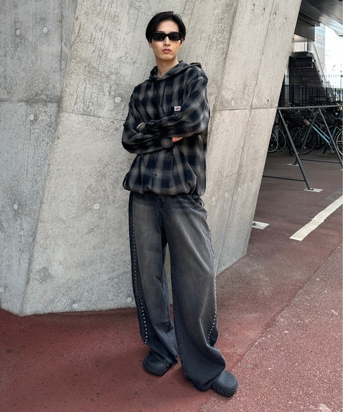 sedacle（セダクル）の「アソートフードシャツ（シャツ/ブラウス・メンズ・ベージュ/ブラック/カーキ/ボルドー・SMALL/MEDIUM/LARGE）」の22枚目の写真