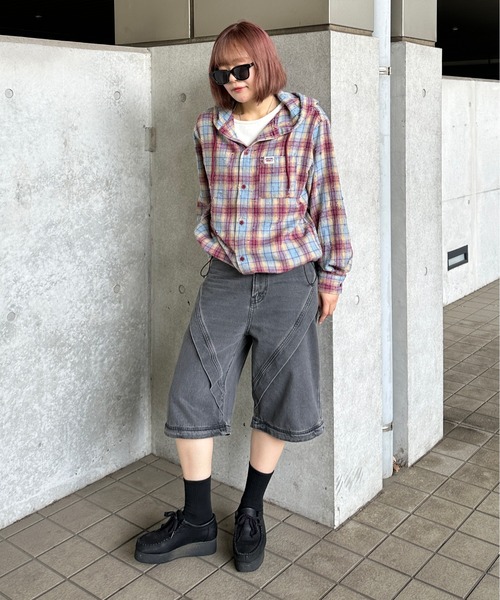 sedacle（セダクル）の「アソートフードシャツ（シャツ/ブラウス・メンズ・ベージュ/ブラック/カーキ/ボルドー・SMALL/MEDIUM/LARGE）」の12枚目の写真