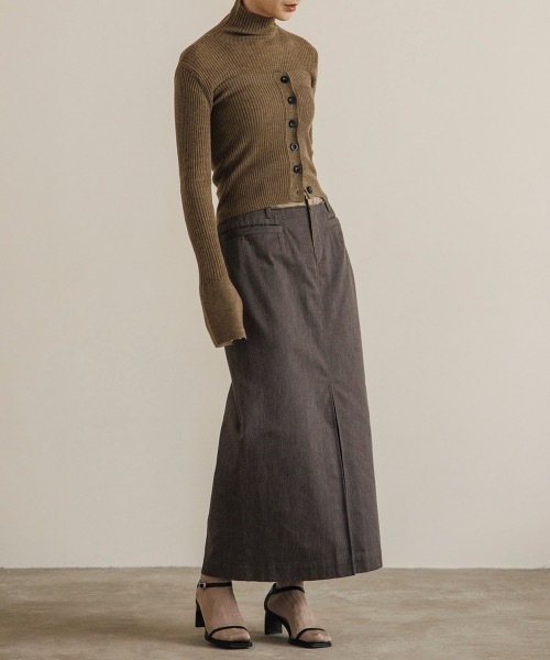 TENTO（テント）の「ビスチェ付 フレアカフスリブタートルニット（ニット/セーター・レディース・ブラウン/アイボリー/グレー/チャコールグレー・FREE）」の20枚目の写真