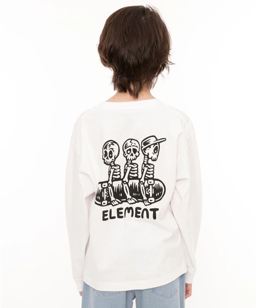 ELEMENT（エレメント）の「ELEMENT キッズ TIMBER 3 LS YOUTH ロンＴ 【2024年秋冬モデル】/エレメントキッズ長袖バックプリントロンT（Tシャツ/カットソー・キッズ・ブラック系その他/オレンジ/ホワイト・SMALL/MEDIUM/LARGE/X-LARGE）」の2枚目の写真