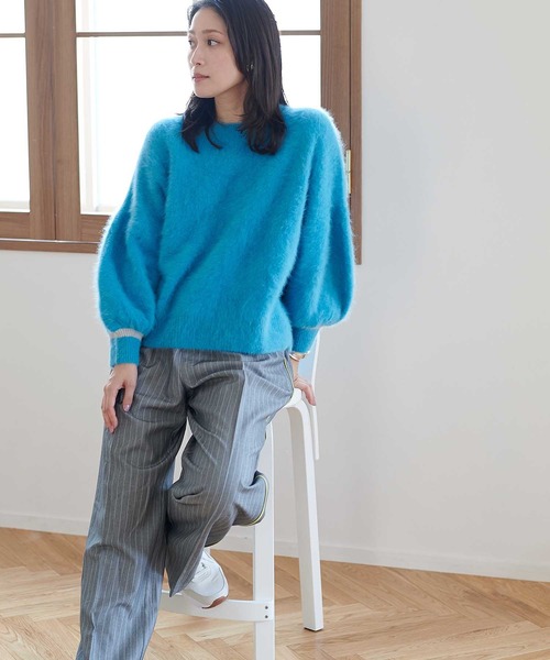 JINES ジネス　フォックスカシミアボリュームスリーブニット JINES ジネス フォックスカシミアボリュームスリーブニット