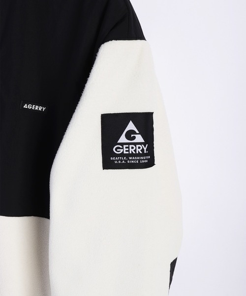 GERRY（ジェリー）の「GERRY ナイロン切替フリースジャケット（ナイロンジャケット・メンズ・アイボリー/グレー/ブラック/ブルー/パープル・M/L/LL）」の7枚目の写真
