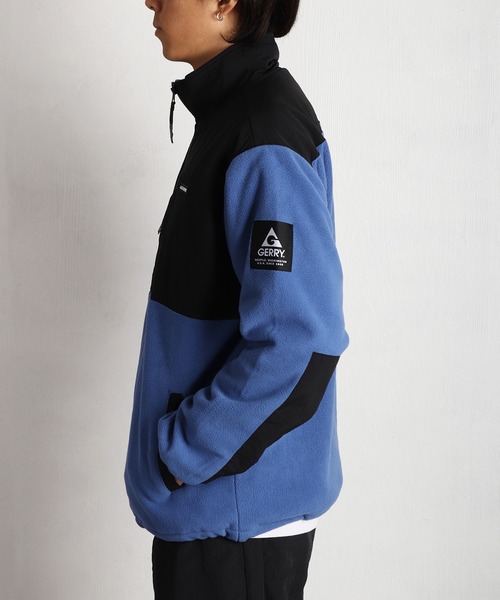 GERRY（ジェリー）の「GERRY ナイロン切替フリースジャケット（ナイロンジャケット・メンズ・アイボリー/グレー/ブラック/ブルー/パープル・M/L/LL）」の12枚目の写真