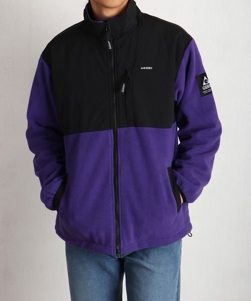 GERRY（ジェリー）の「GERRY ナイロン切替フリースジャケット（ナイロンジャケット・メンズ・アイボリー/グレー/ブラック/ブルー/パープル・M/L/LL）」の17枚目の写真