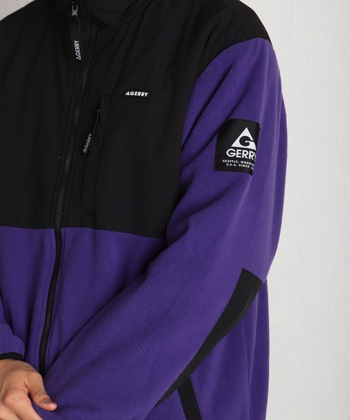 GERRY（ジェリー）の「GERRY ナイロン切替フリースジャケット（ナイロンジャケット・メンズ・アイボリー/グレー/ブラック/ブルー/パープル・M/L/LL）」の21枚目の写真