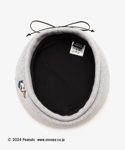 Afternoon Tea（アフタヌーンティー）の「バスクライクベレー帽/PEANUTS（ハンチング/ベレー帽・レディース・ライトグレー・ONE SIZE）」の2枚目の写真