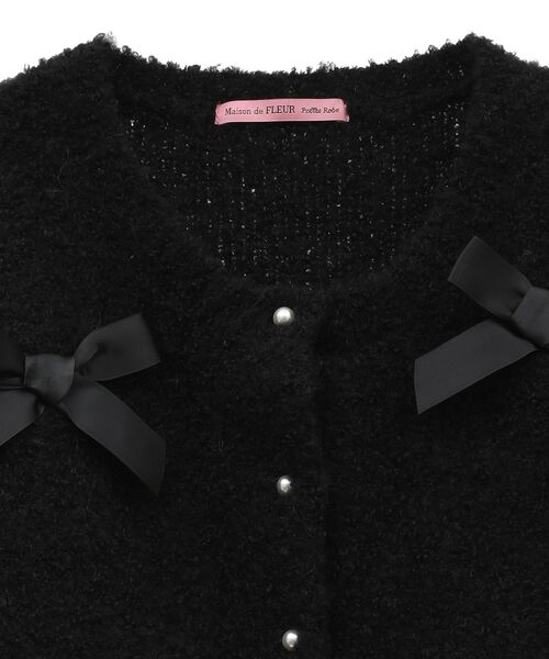 Maison de FLEUR（メゾンドフルール）の「絆のリボンカーディガン（カーディガン/ボレロ・レディース・アイボリー/ブラック・FREE）」の15枚目の写真