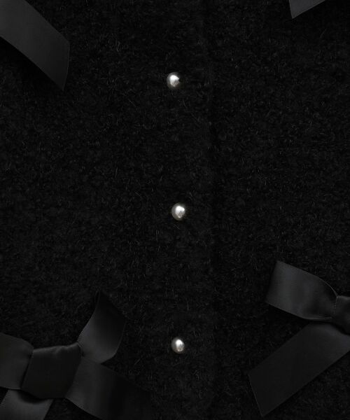 Maison de FLEUR（メゾンドフルール）の「絆のリボンカーディガン（カーディガン/ボレロ・レディース・アイボリー/ブラック・FREE）」の16枚目の写真