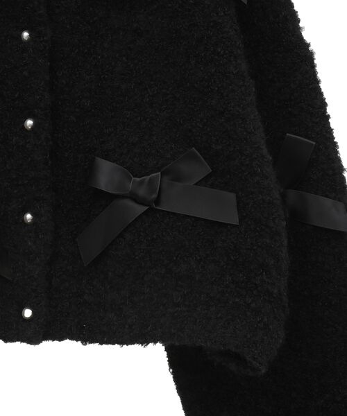 Maison de FLEUR（メゾンドフルール）の「絆のリボンカーディガン（カーディガン/ボレロ・レディース・アイボリー/ブラック・FREE）」の17枚目の写真