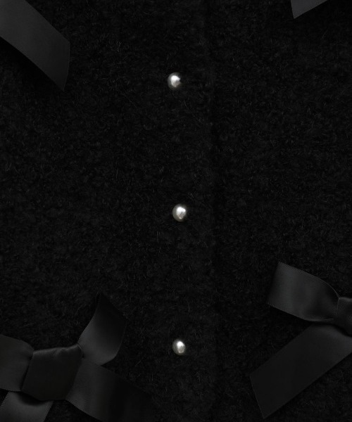 Maison de FLEUR（メゾンドフルール）の「絆のリボンカーディガン（カーディガン/ボレロ・レディース・アイボリー/ブラック・FREE）」の12枚目の写真