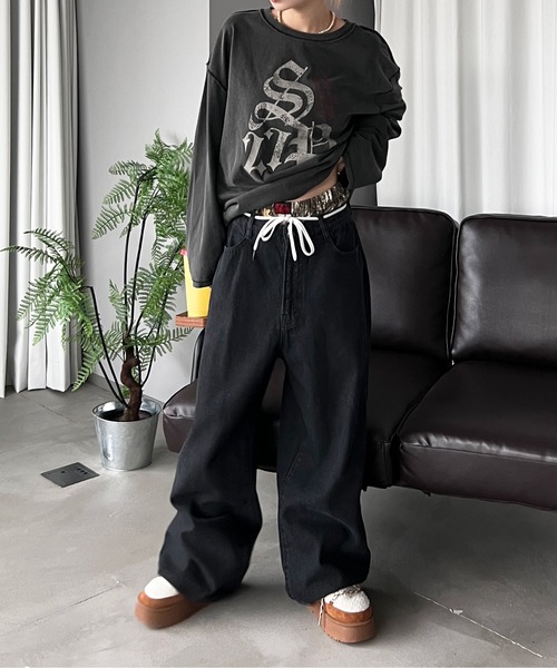 sedacle(セダクル)の「ピグメントプリントロンT(Tシャツ/カットソー・メンズ・ボルドー/ブラウン/チャコールグレー・SMALL/MEDIUM/LARGE)」の7枚目の写真
