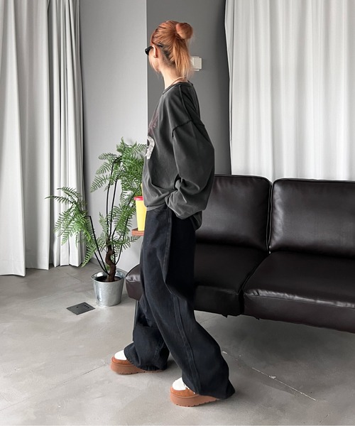 sedacle(セダクル)の「ピグメントプリントロンT(Tシャツ/カットソー・メンズ・ボルドー/ブラウン/チャコールグレー・SMALL/MEDIUM/LARGE)」の8枚目の写真